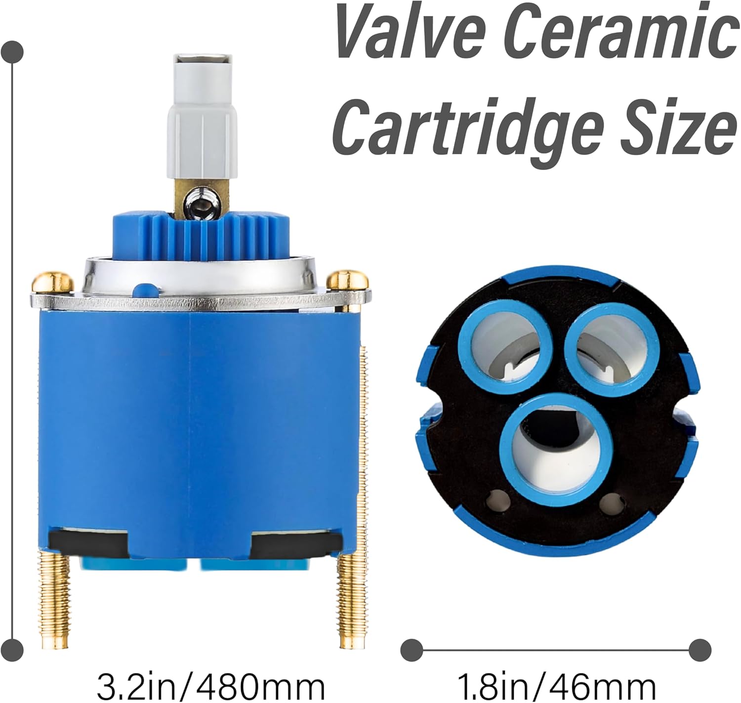 46mm Faucet Cartridge,Faucet Cartridge Replacement,Compatible with Grohe 46048000 Single Handle Faucet and Sink Faucet,Used for Mixing Valve