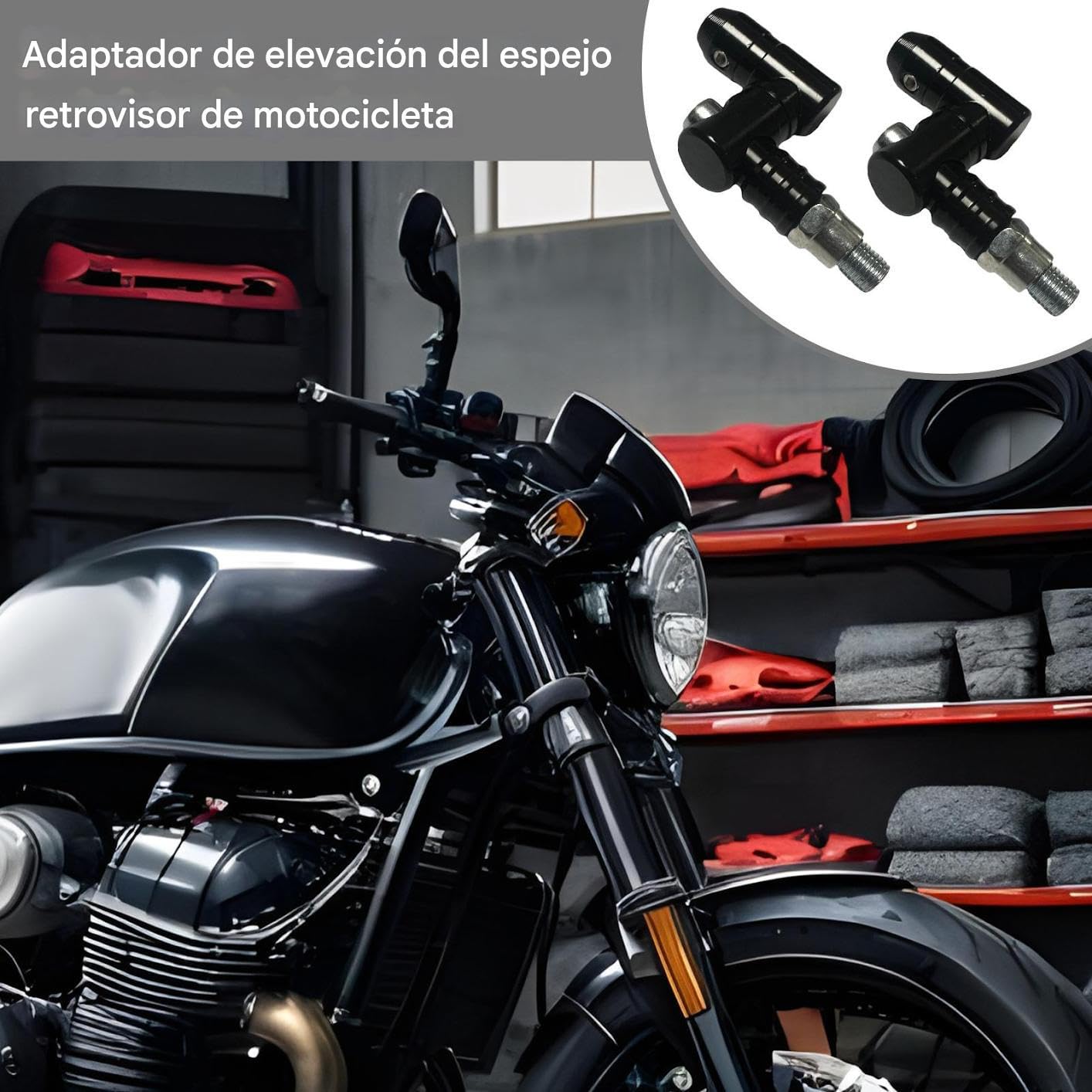 Extensores Para Espejos De Motocicleta Accesorios | 2 Piezas Elevadores Para Moto Conector,Diseño Extensible De Repuesto Para Entusiastas De Aventura Y Desplazamientos