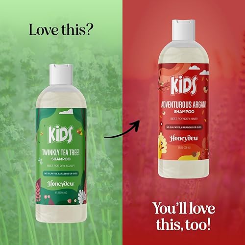 Miniatura 8 de Champú anti caspa para niños, no provoca lágrimas, tratamiento natural para el cuero cabelludo de los niños con lavanda y té + jojoba, sin sulfatos,