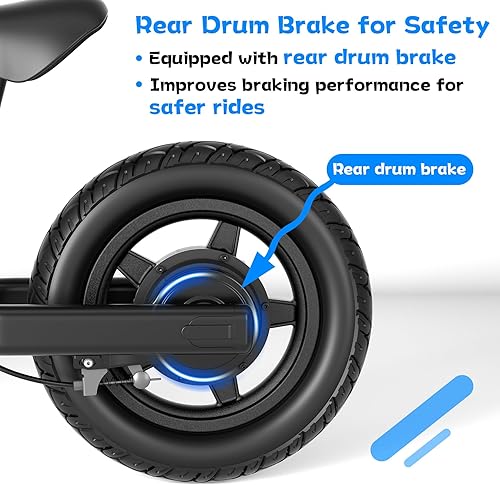 Miniatura 6 de Hiboy Bicicleta eléctrica de equilibrio para niños, neumáticos de 12 pulgadas, 5.6/9 mph, asiento ajustable, hasta 4.9 millas, bicicleta eléctrica