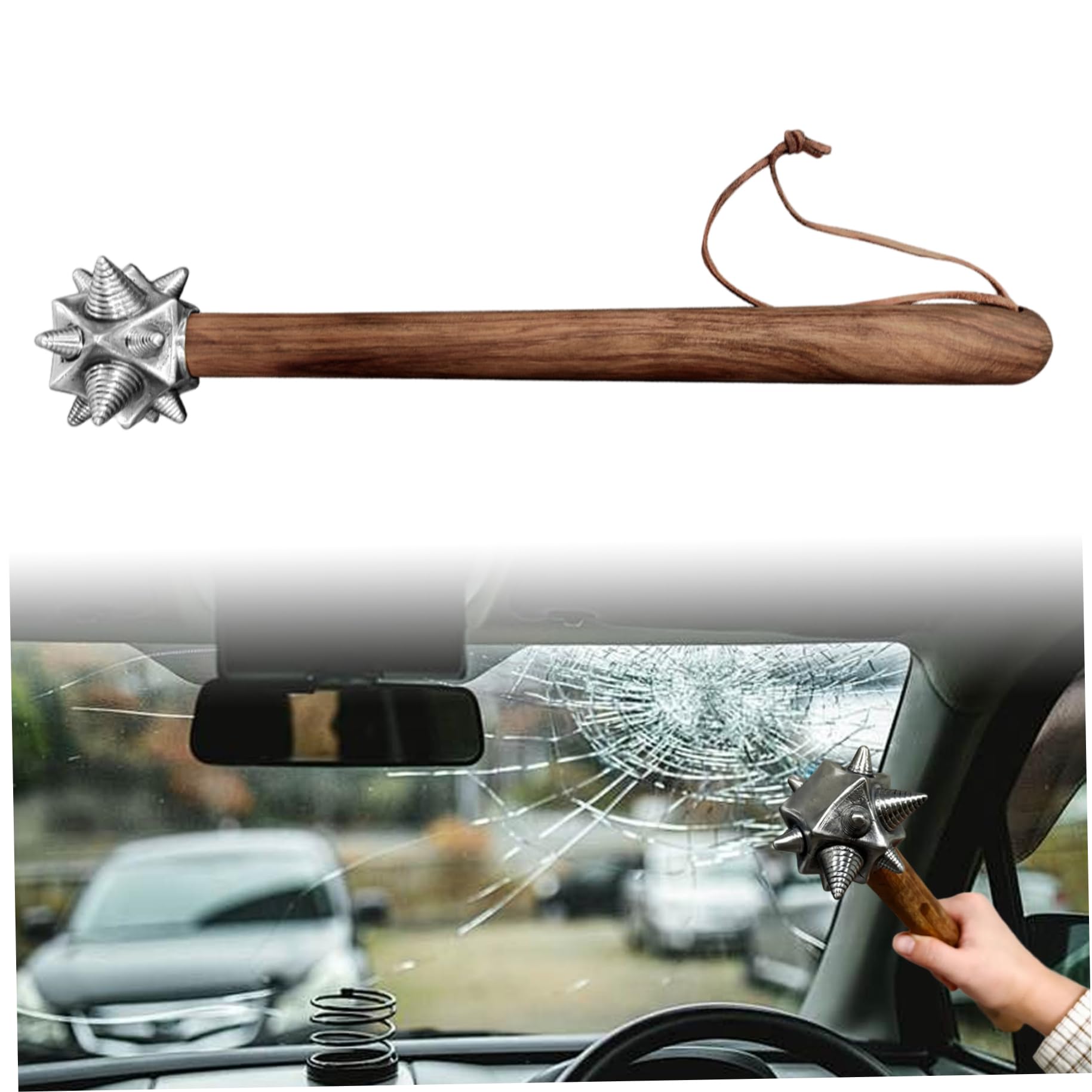 Martillo de puño, herramienta manual pequeña de acero inoxidable con mango de madera, martillo multiusos para jardinería, reparación del hogar, mantenimiento de automóviles y camping