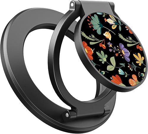 SUPERONE Dual-Side MagSafe Phone Grip, Floral Pattern Kickstand for MagSafe
