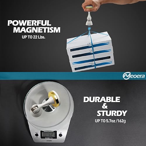 Vista 36 de Neoera Tope magnético de puerta (color níquel cepillado) Tope de puerta fuerte magnético para mantener la puerta abierta, antioxidante, resistente