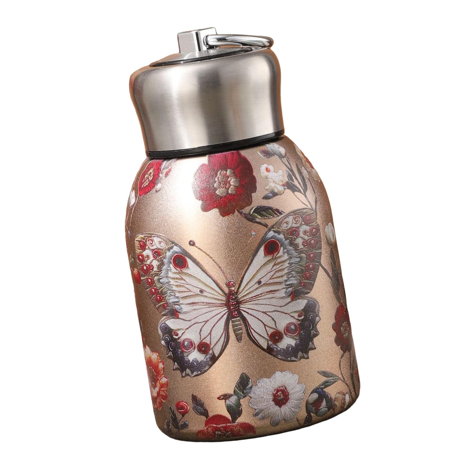 ZWWAAZHF Vacuum Seal Stainless Steel Water Bottle Retro Styles Vacuum Insulated Flasks 6hr Hot 12hr Cold Retention Easy Carry Stainless Steel Insulated Water Bottle