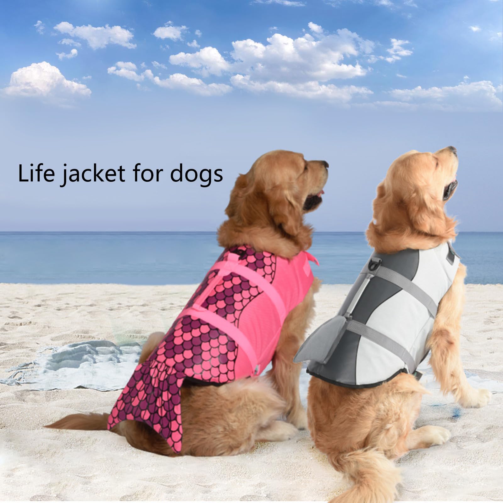 Chalecos de piscina para perros más seguros para perros pequeños y grandes, chalecos salvavidas con cinturón reflectante traje de baño portátil para perros