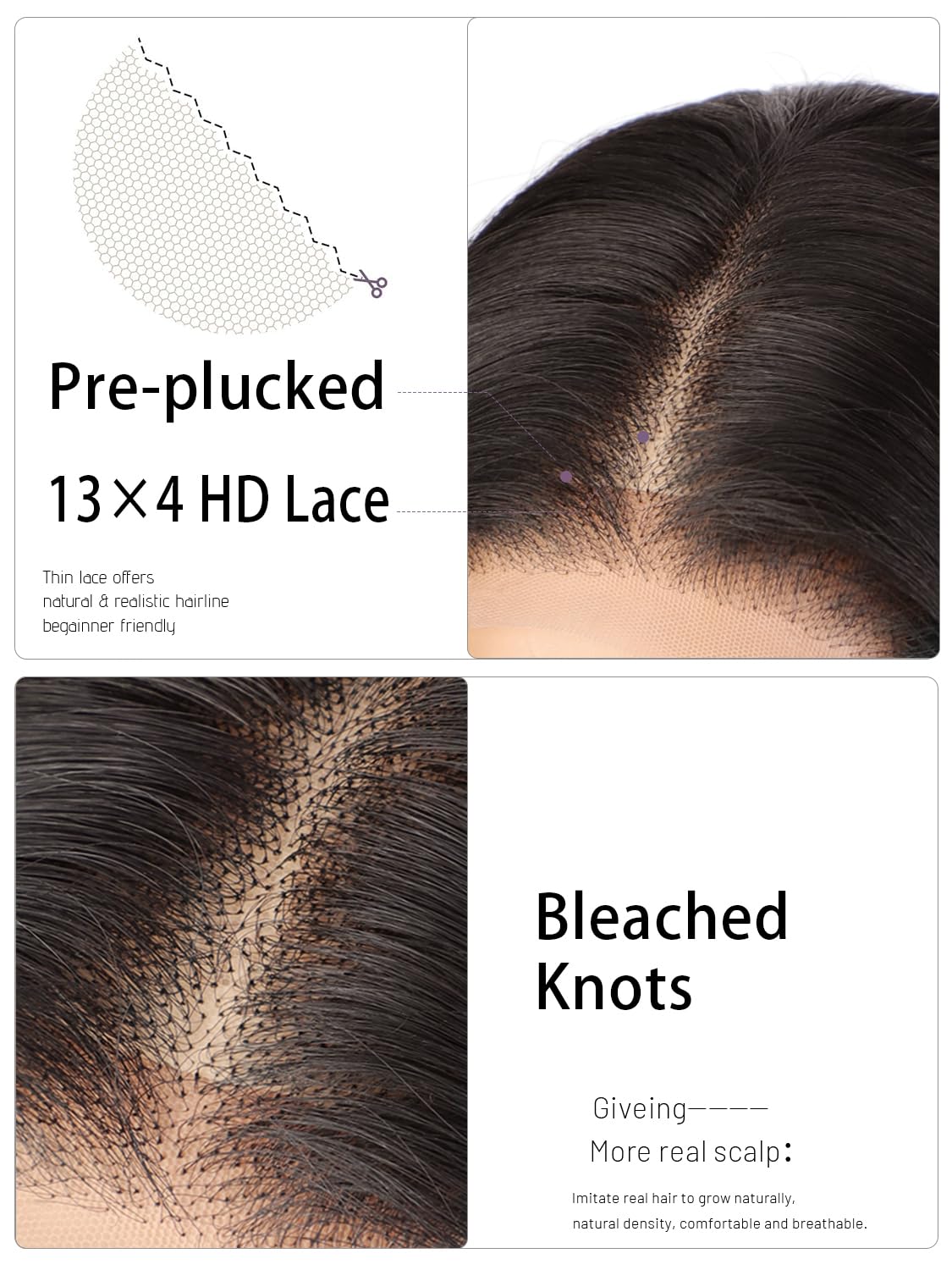 Chocolate Brown Lace Front Wig 13x4 HD Glueless Brown Wigs Pre Plucked for Beginners Synthetic Lace Front Wig for Women Long Layered Wave Wig 26inch