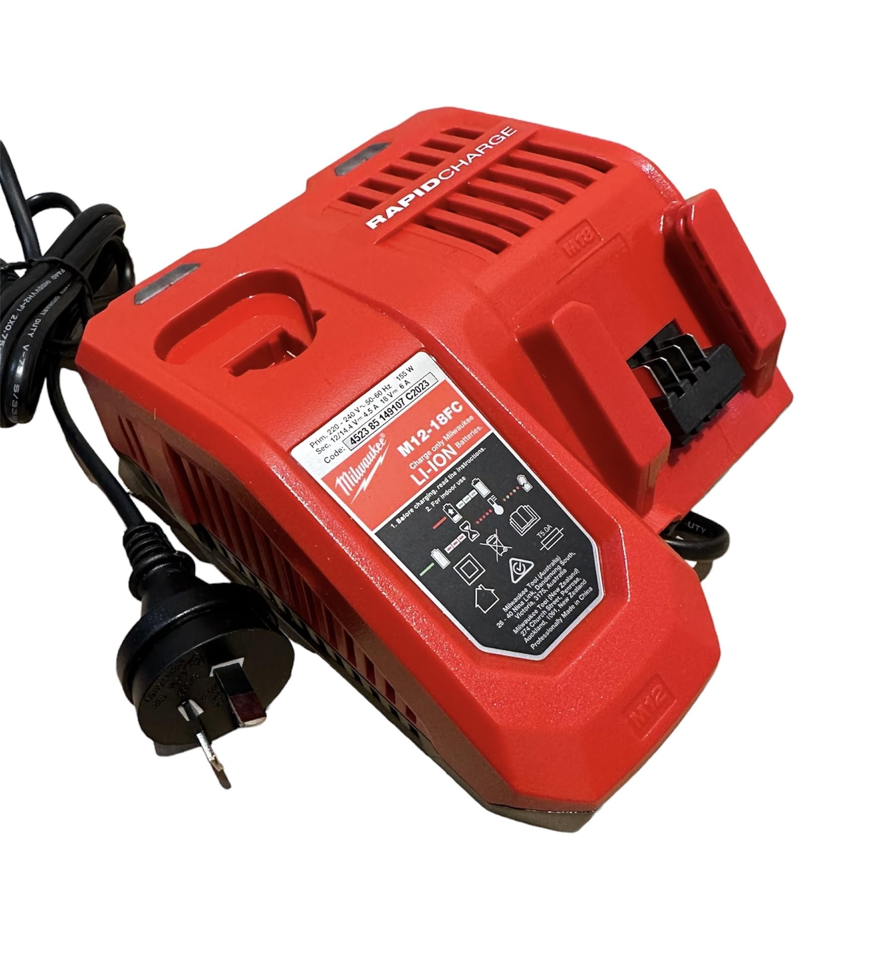 Chargeur universel MILWAUKEE pour batterie M12-18 FC - 4932451079