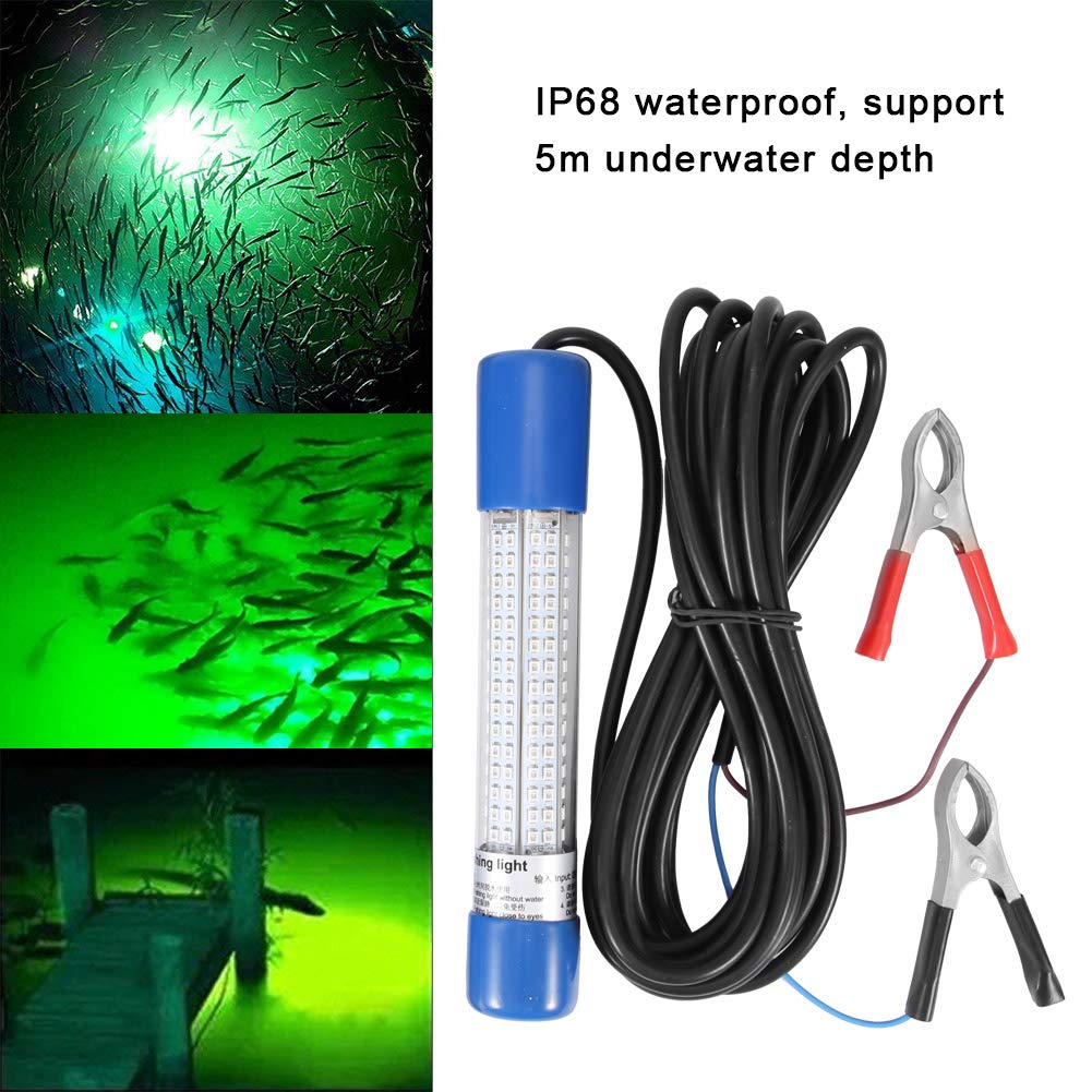 Lampe LED Submersible Super Puissante Pour La Pêche En Mer - 110V/12V, Verte, 2300 Lumens