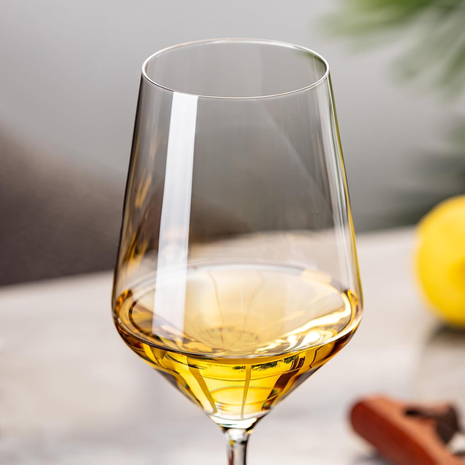 White Wine Glasses Set of 4, 14oz Lead-free Glassware With stem, Gift for Wine Lovers - Image 4