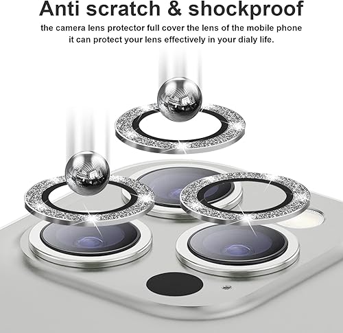 Miniatura 10 de Thomo Protector de lente de cámara compatible con iPhone 13 Pro y iPhone 13 Pro Max, paquete de 3 unidades de aleación de metal para cámara