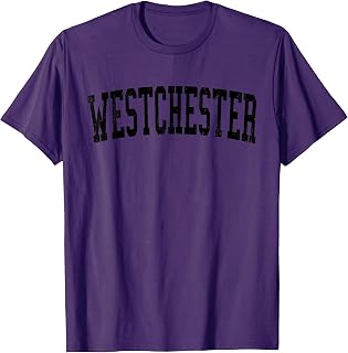 Vintage Westchester IL Distressed Black Varsity Style T-Shirt