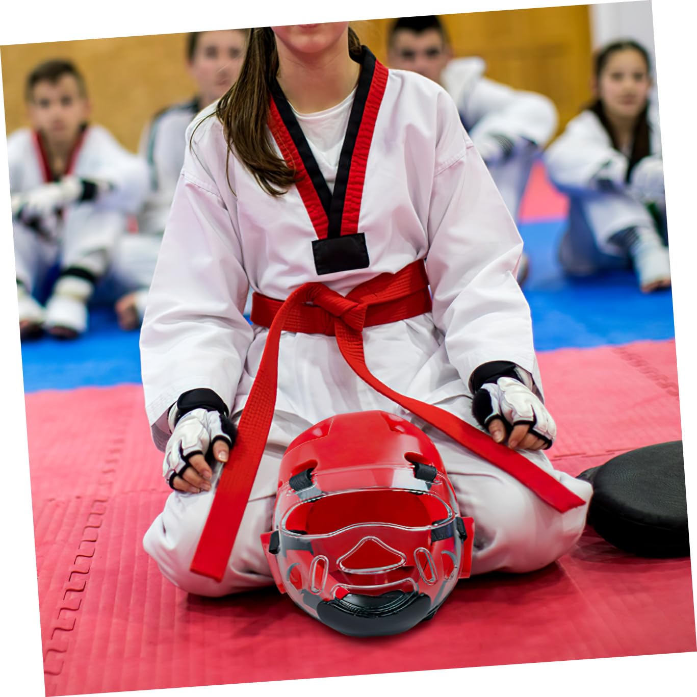 YARNOW 4 pièces Protecteur de Visage Transparent pour Boxe et Taekwondo Casque de Sparring Respiratoire Aux Chocs Compatible Garçon Fille et Protection Ouverte pour Arts Martiaux et
