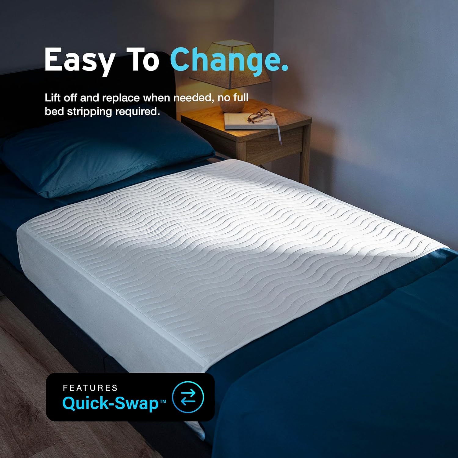 AYDMED Premium Bamboo Washable Incontinence Bed Pad with Tucks | for Twin Beds | Maximum Absorbency Washable Underpad | Waterproof Reusable Mattress Protector Underpad for Adults, Children & Babies