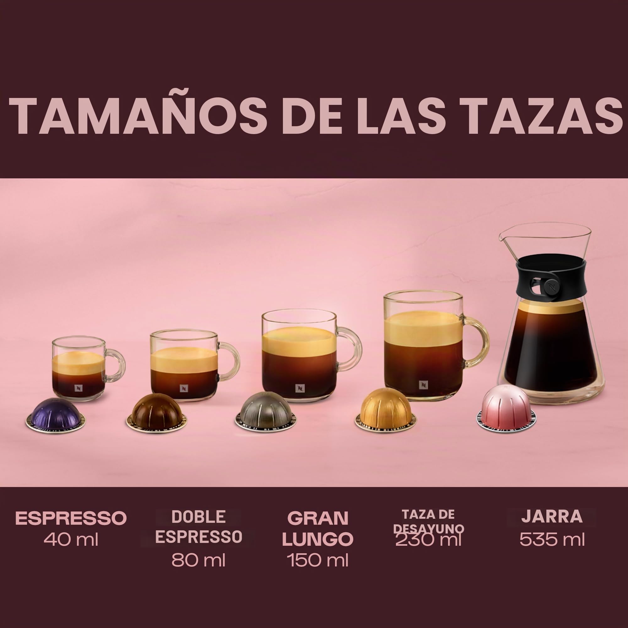 Nespresso Vertuo - Cápsulas de café, 60 unidades mixtas, 30 cápsulas Melozio y 30 cápsulas Stormio para máquinas Nespresso para hacer espressos, capuchino, lattes y café helado en casa. Cápsulas