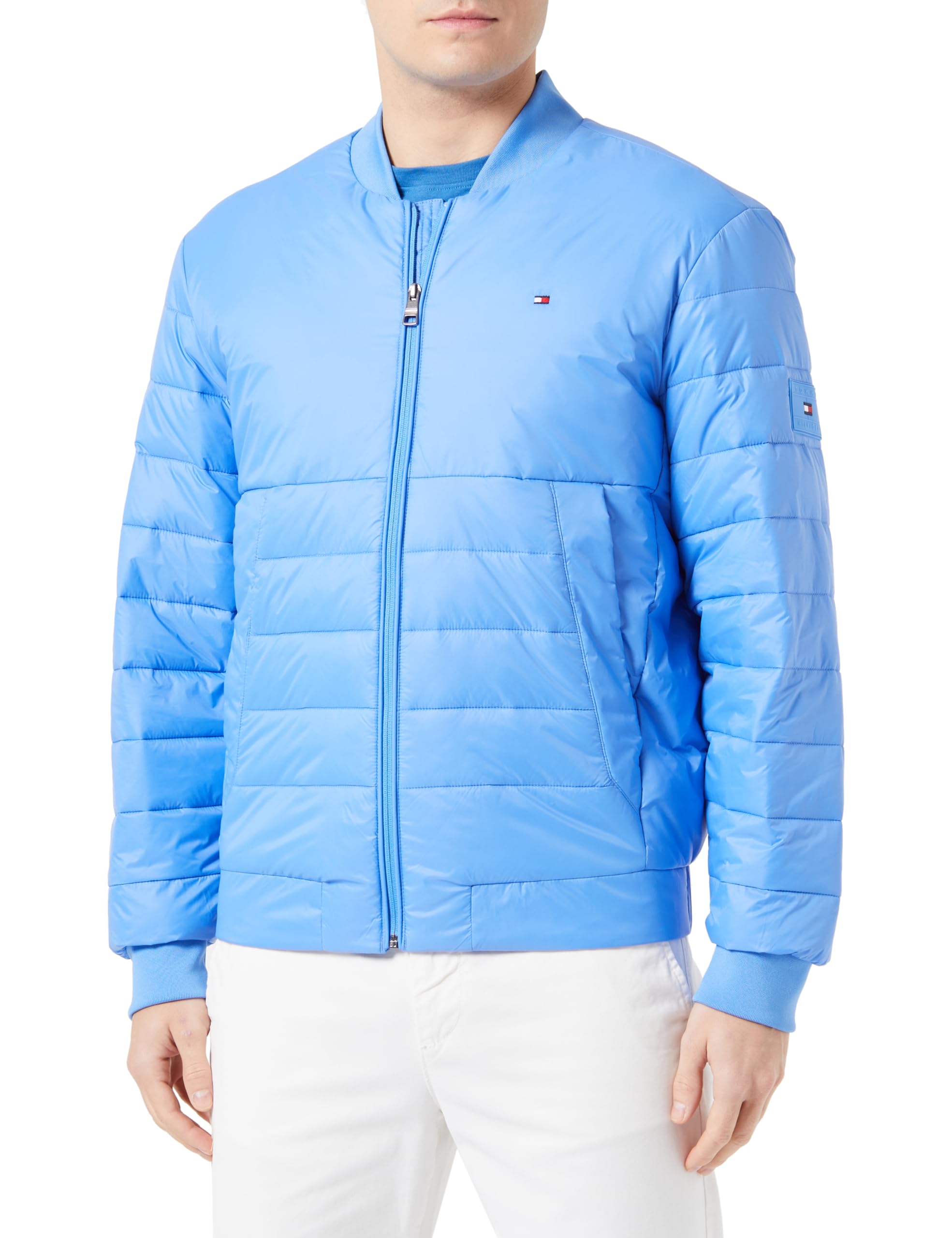Tommy Hilfiger Uomo Bomber Giacca da Mezza Stagione, Blu (Blue Spell), XL