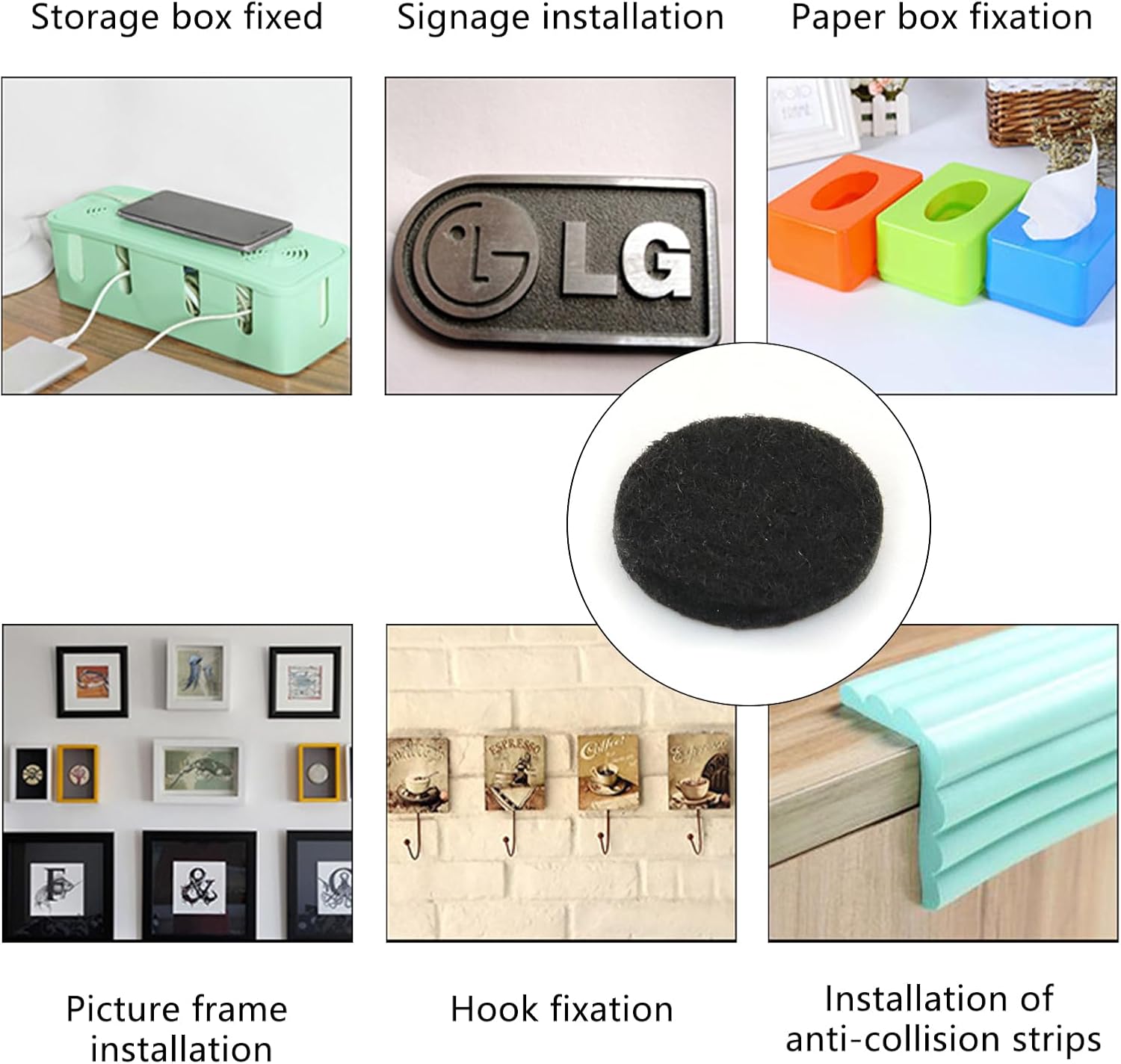 Furniture Pads Round Sliders Chair Leg Floor Protectors Felt 0.6 Inch Diameter 50 Pcs