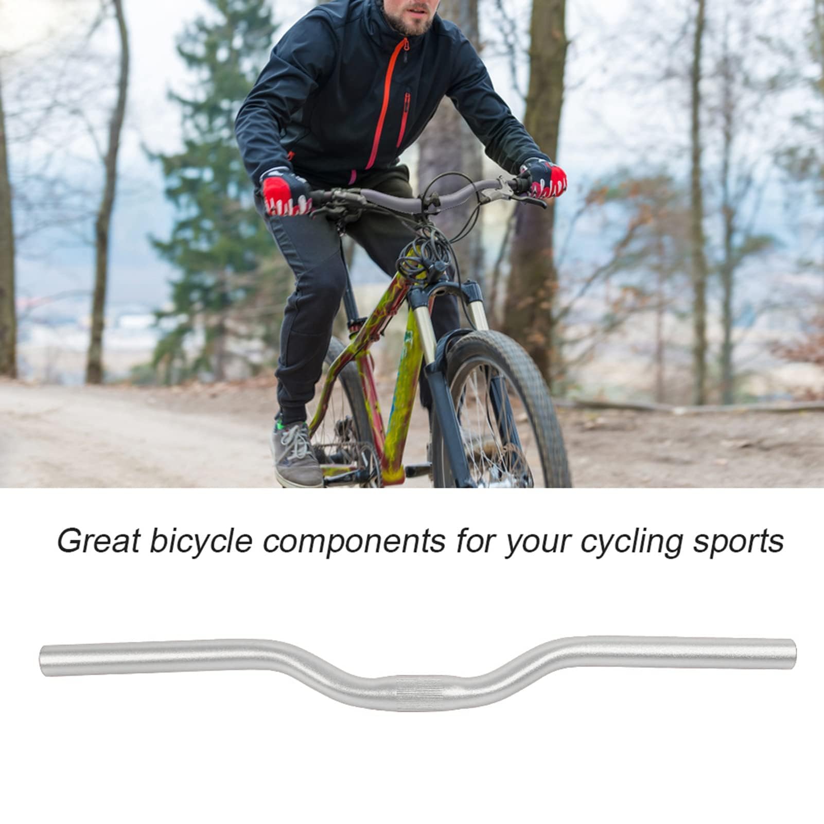 UPANBIKE Guidon De Vélo 25,4 Mm 520 Mm En Alliage D'aluminium