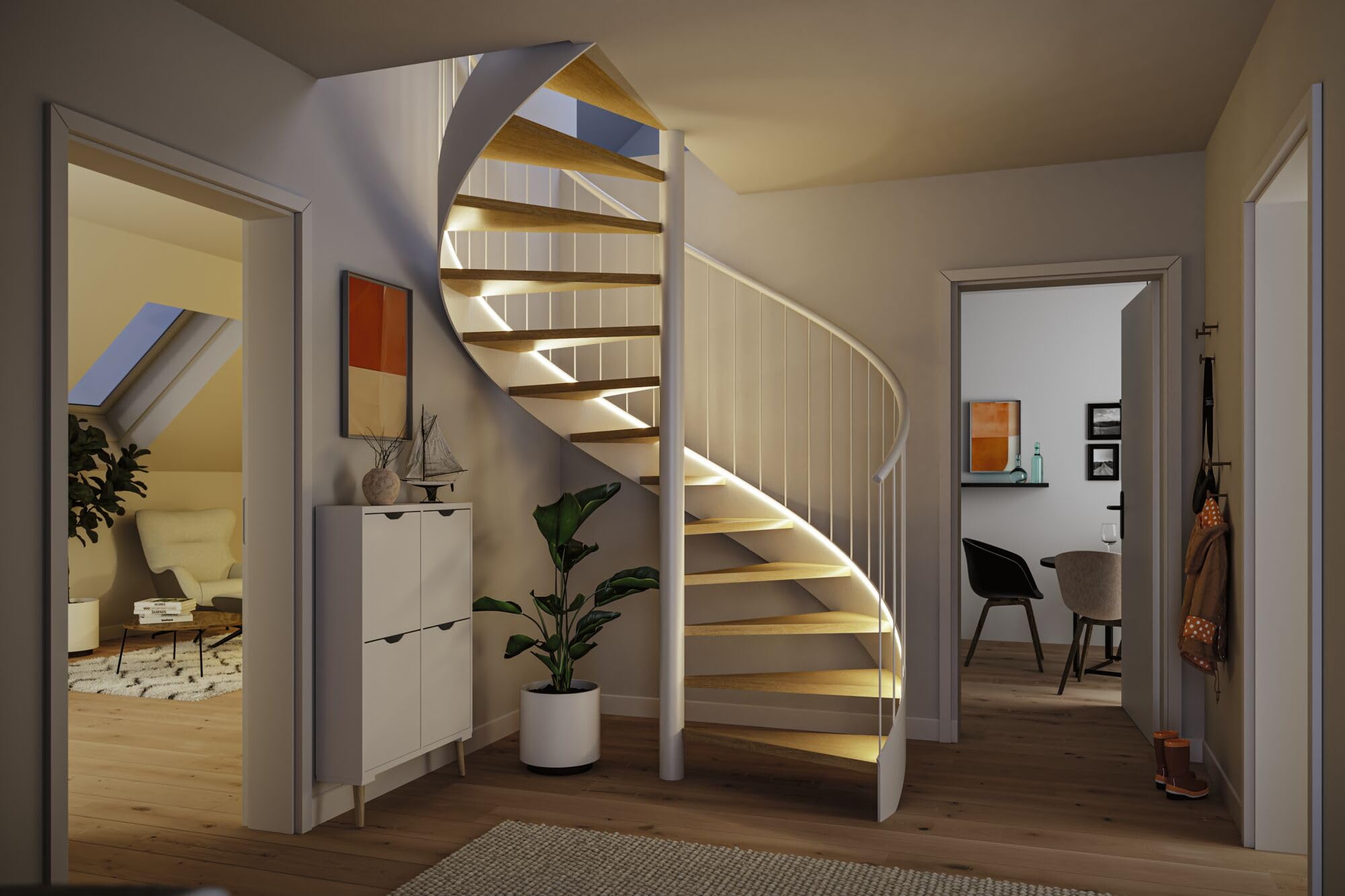 Paulmann LED Stair Strip Sensor Set 5m Dämmerungsgesteuerter Bewegungsmelder (IR) 5m 5W 180lm/m 30 LEDs/m 3000K 71120