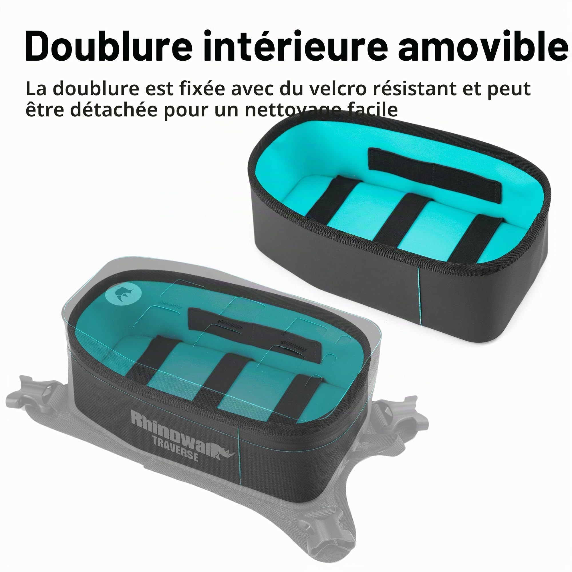 Rhinowalk Sac à Dos de réservoir de Moto, étanche, Rigide, Extensible, 2 l, Sac de Rangement, Sac à Bagages, Sac à Dos