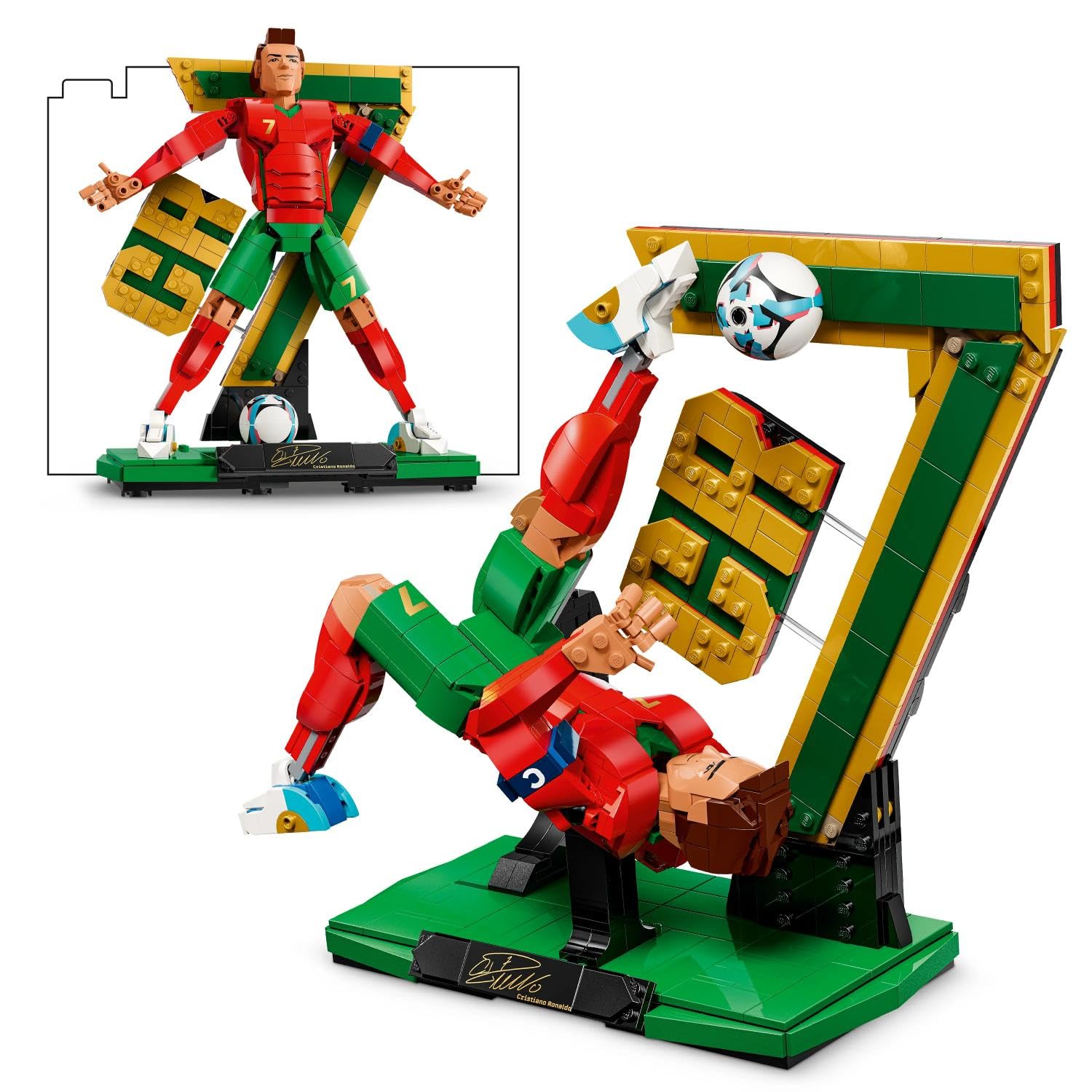 LEGO Editions Cristiano Ronaldo – Fußballlegende Spielzeug - 3D Figuren Modellbau - DIY Kinderzimmer Deko - Geschenk für Jungen, Mädchen ab 12 Jahren und Erwachsene Sportfans - 43016