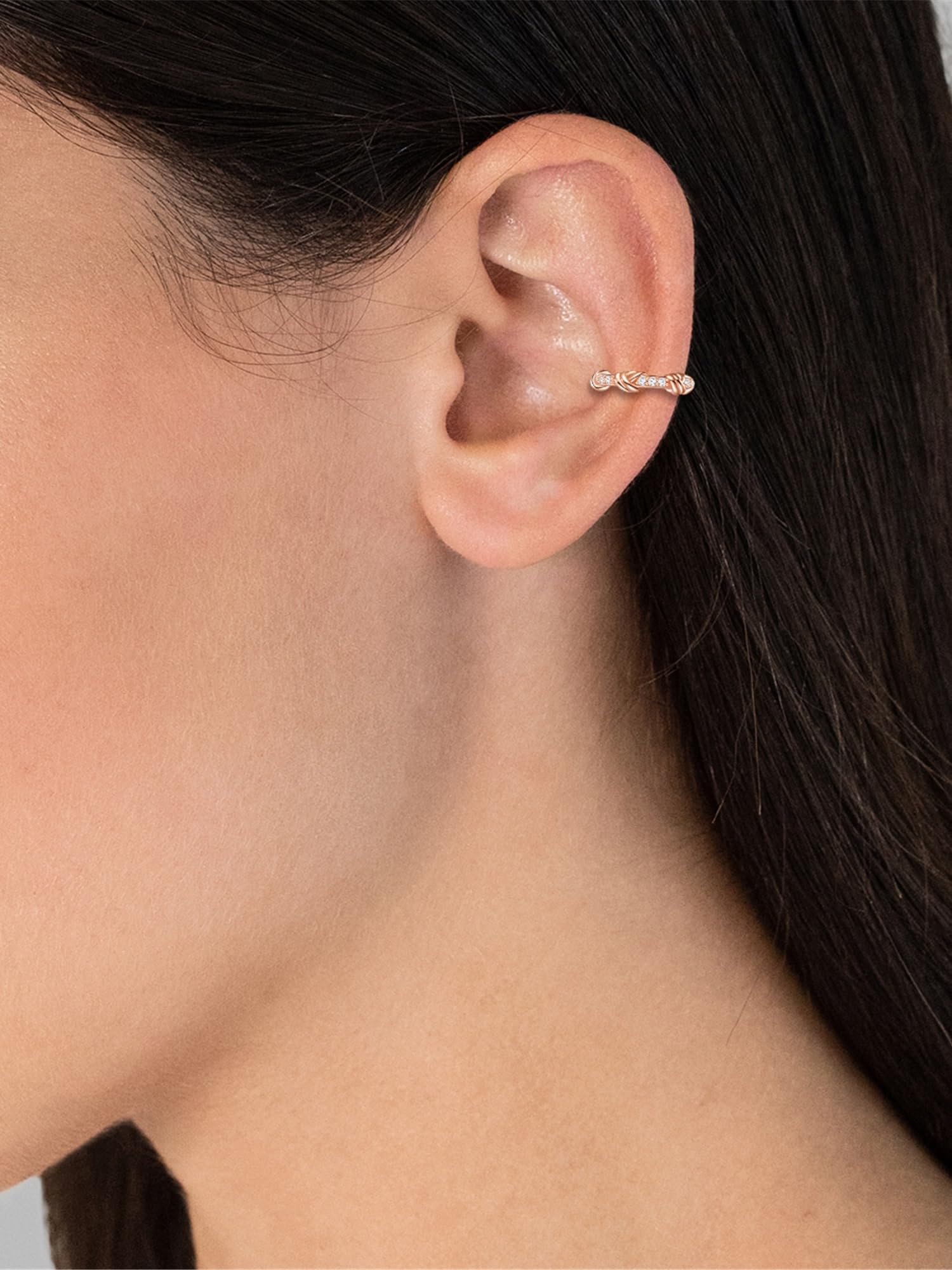 Glanzstücke München Damen Ohrringe 925/- Sterling Silber roségold | rosévergoldet 18 Karat, Ohrklemme, Zirkonia, weiß, 2 Stück