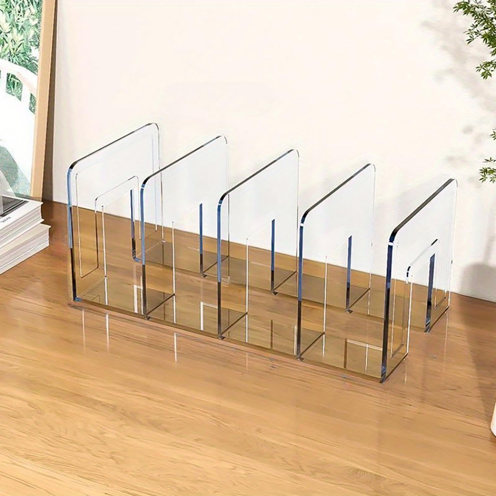 Organizer per armadio – 4 scomparti trasparenti per mensole, divisori per | frizione e mensola portaoggetti per camera da con spaziatura regolabile, organizer per borse in acrilico per armadio con