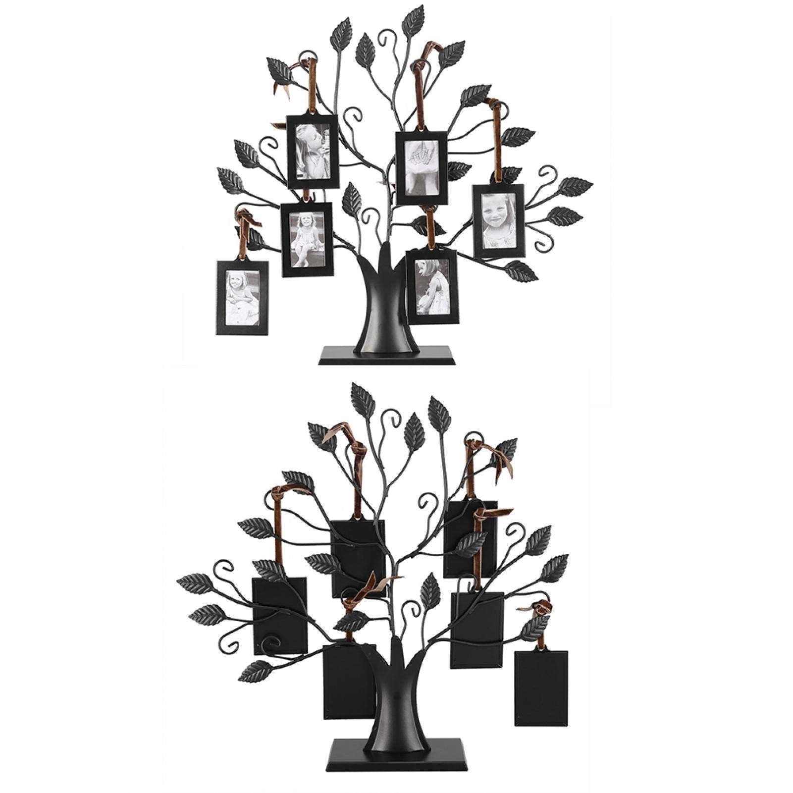 Decoración de pared de árbol genealógico, árbol de exhibición de marco de fotos familiares de moda con marcos de fotos colgantes Decoración del hogar para que coloques las fotos de tu familia(L)