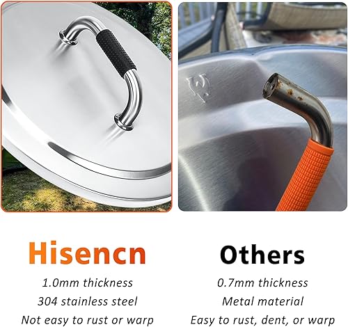 Miniatura 7 de Hisencn Tapa para fogata para estufa individual Ranger de 15 pulgadas, cubierta portátil para hoguera con mango resistente al calor, accesorios de