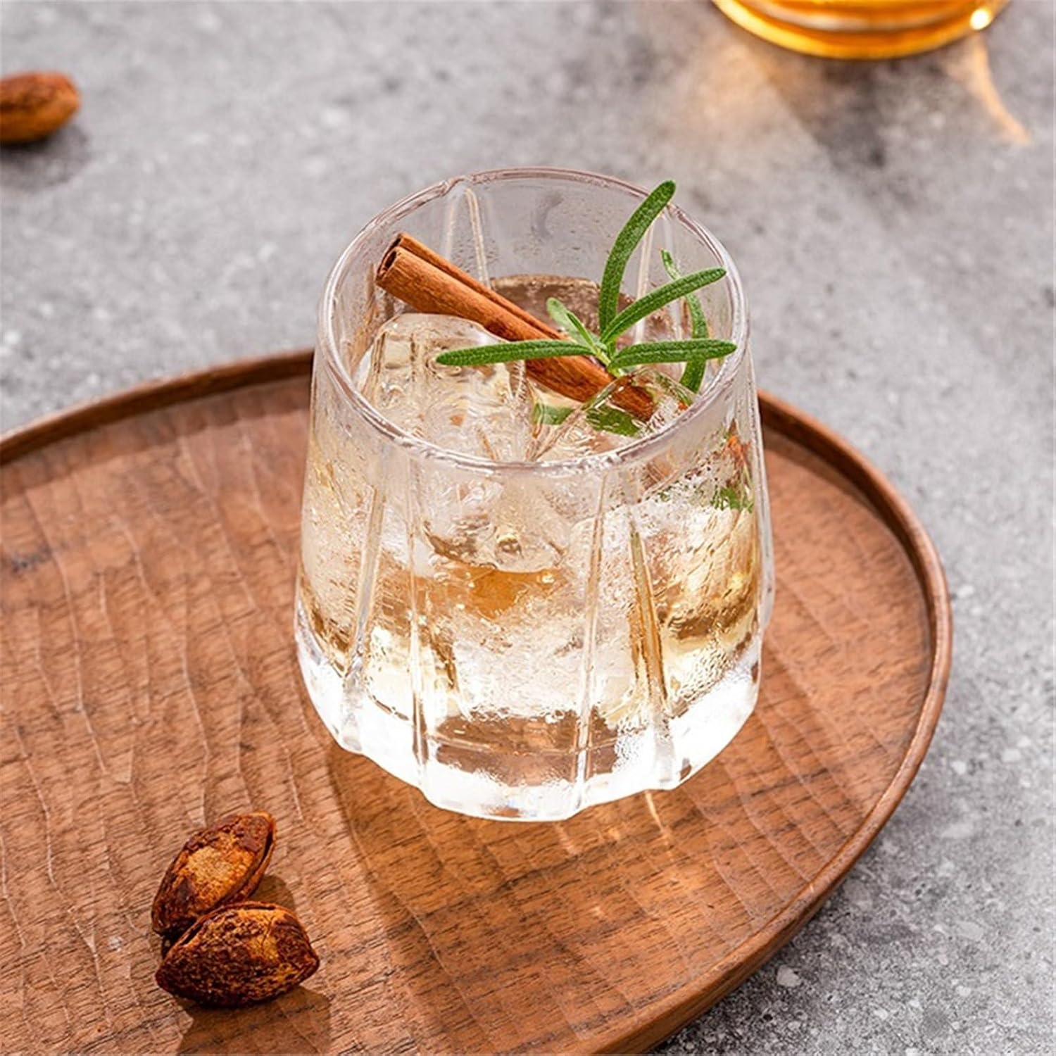 Glass Cups Crystal Whiskey Glasses, 6 OZ Clear Bar, Dishwasher Safe for Juice