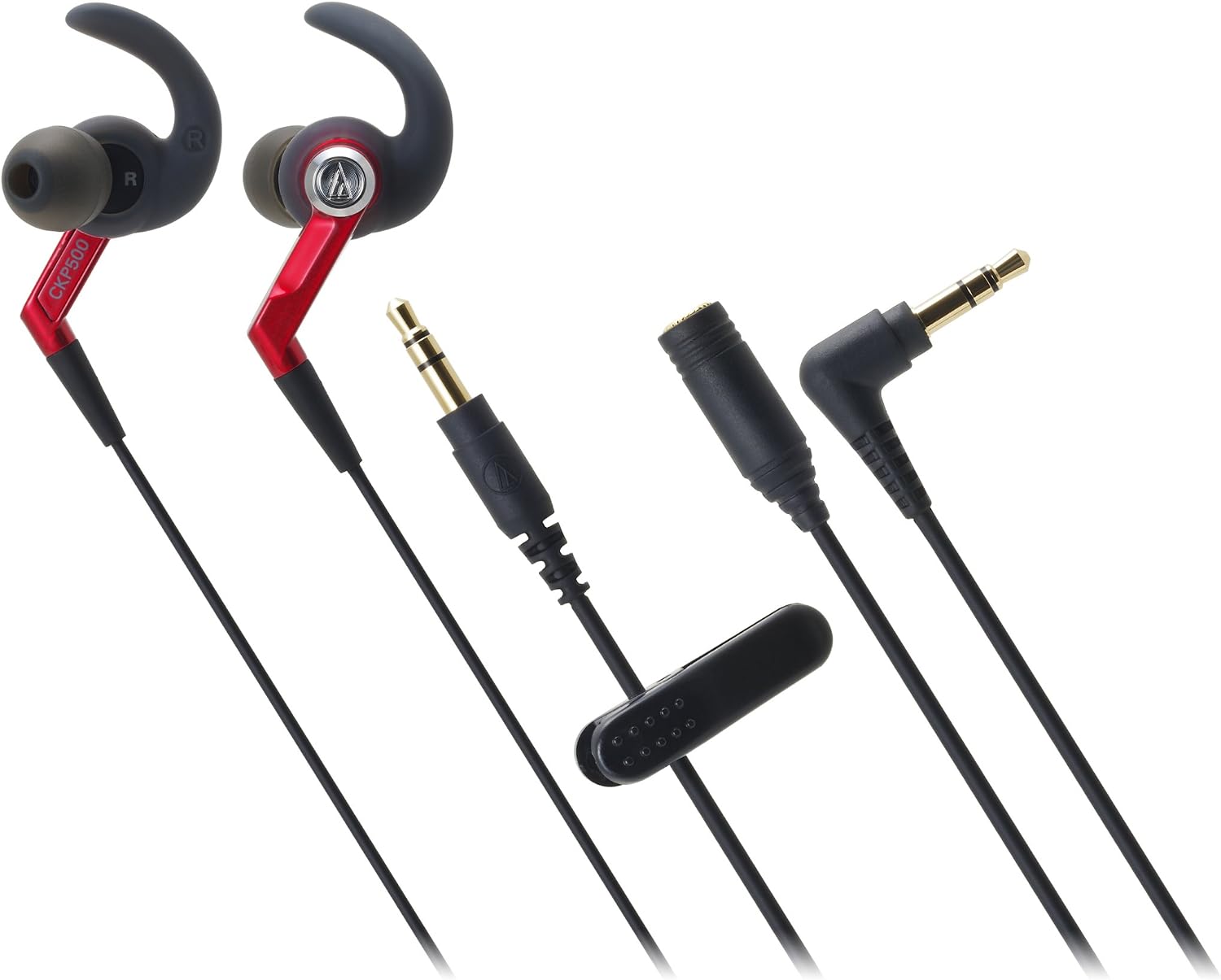 Audio Technica ATH-CKP500RD SonicSport In-ear Headphones, Red