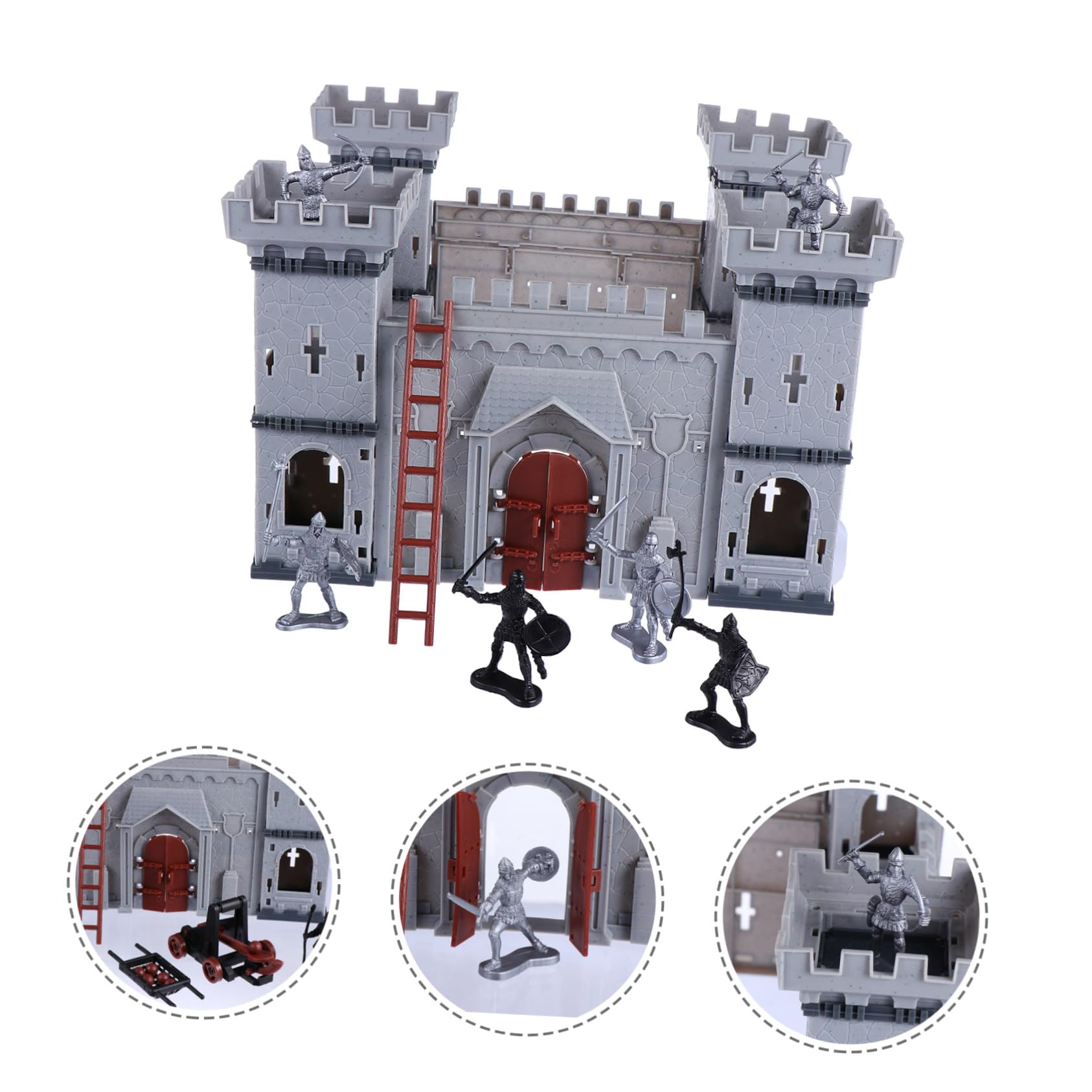 Mikinona Conjunto Ensamblado de Castillo de Juguete de Plástico para Niños y Coleccionistas, Diseño Exquisito y Liviano para Jugar E Interactuar en Mini Mundo