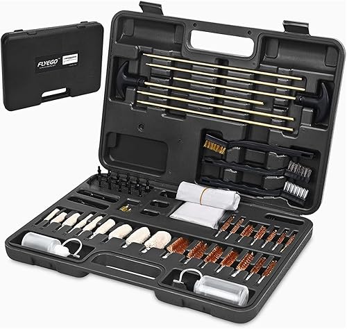 Kit de limpieza universal de pistola, rifle de escopeta Airsoft kit de limpieza para todos los calibres con funda de transporte portátil y paño de