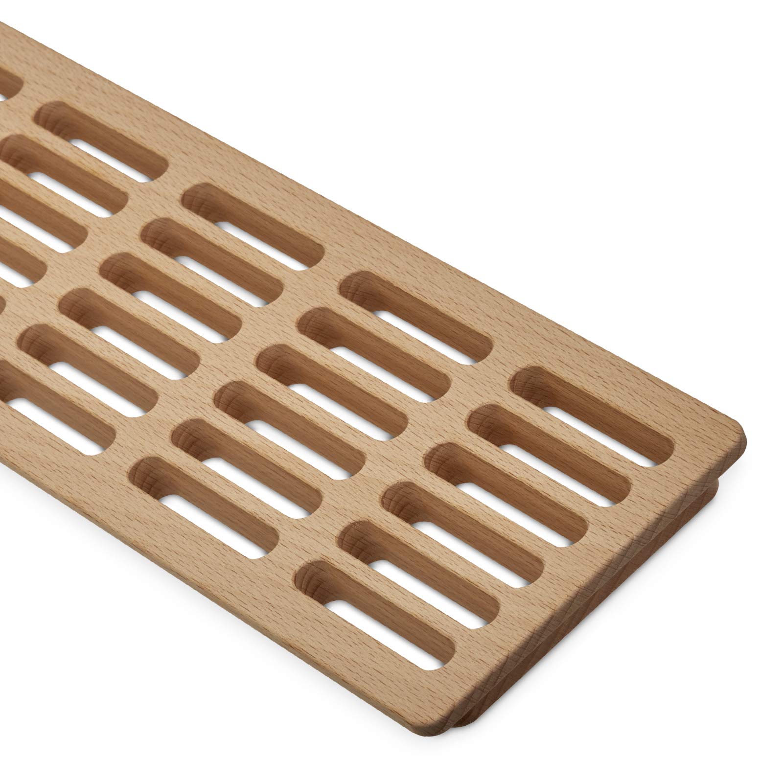 SOTECH Rejilla de Ventilación 550 x 100 x 15 mm de Madera Masivo Haya | natura de alta Calidad
