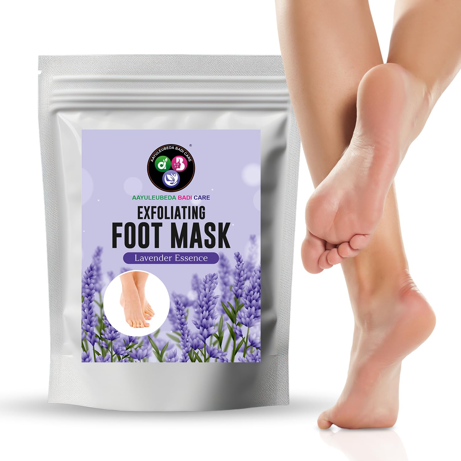ABC Foot Peel Mask for Dry Cracked Feet, Exfoliating Foot Mask Peel Dead Skin Remover for Feet,Foot Care for Women and Men, Make Your Feet Soft, Lavender Scented