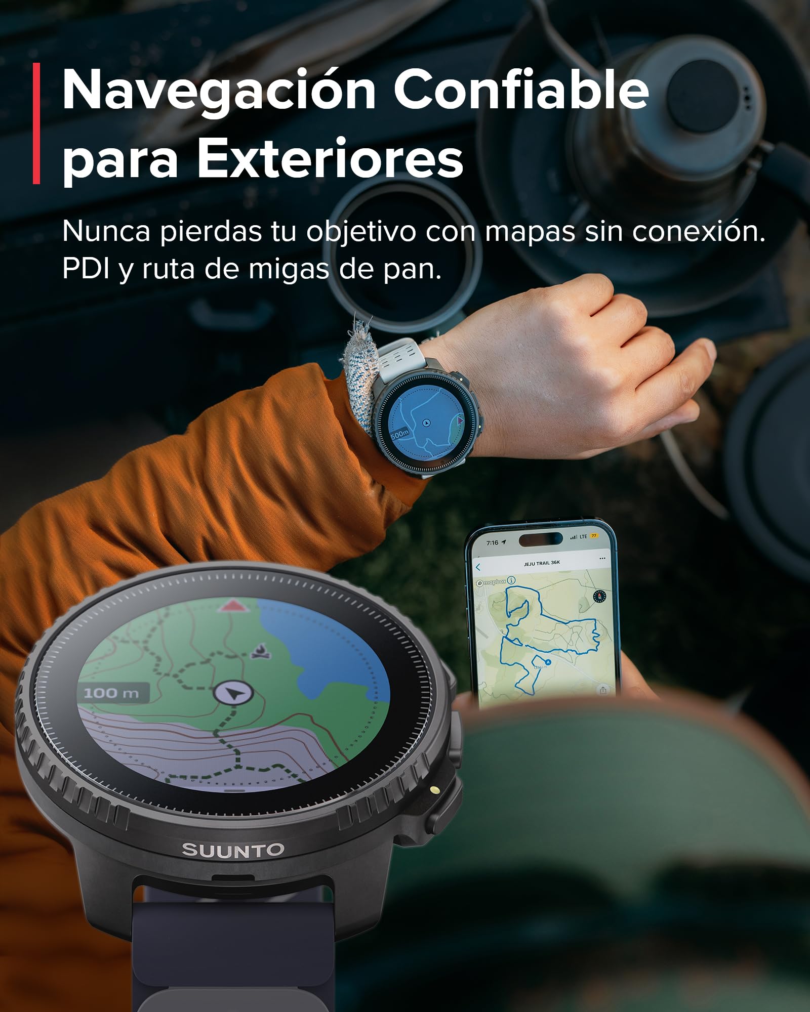 SUUNTO Vertical Reloj Deportivo - Smartwatch GPS, GPS de Doble Frecuencia, Mapas sin Conexión Gratuitos, Autonomía de hasta 50 Días, Carcasa Resistente Militarmente, Resistente al Agua hasta 100m