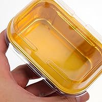 Vista 2 de 50pcs Muffin Desechables Latas Papel De Aluminio Tazas Para Hornear Con Tapas Cupcake Embalaje Contenedores Para Fiesta Boda