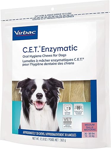Miniatura 6 de Bocadillos para higiene bucal Virbac C.E.T. Enzymatic, M, Amarillo