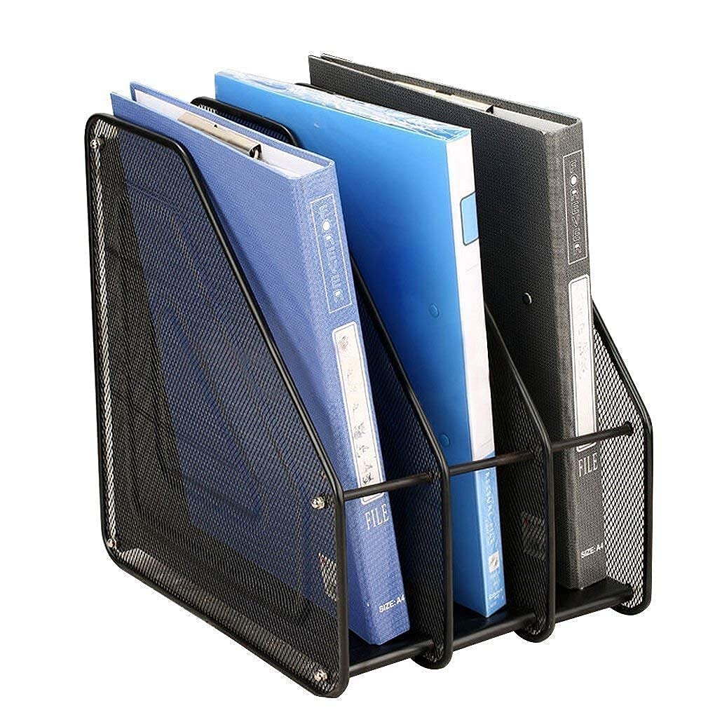 Riyanshi enterprise 3 Tier Document Tray Organizer - Durable Metal Mesh File Organizer Rack for Office, Home & Desk - Paper Holder Tray for Files, Documents, Letters, Stationery - Black Desktop-image-9