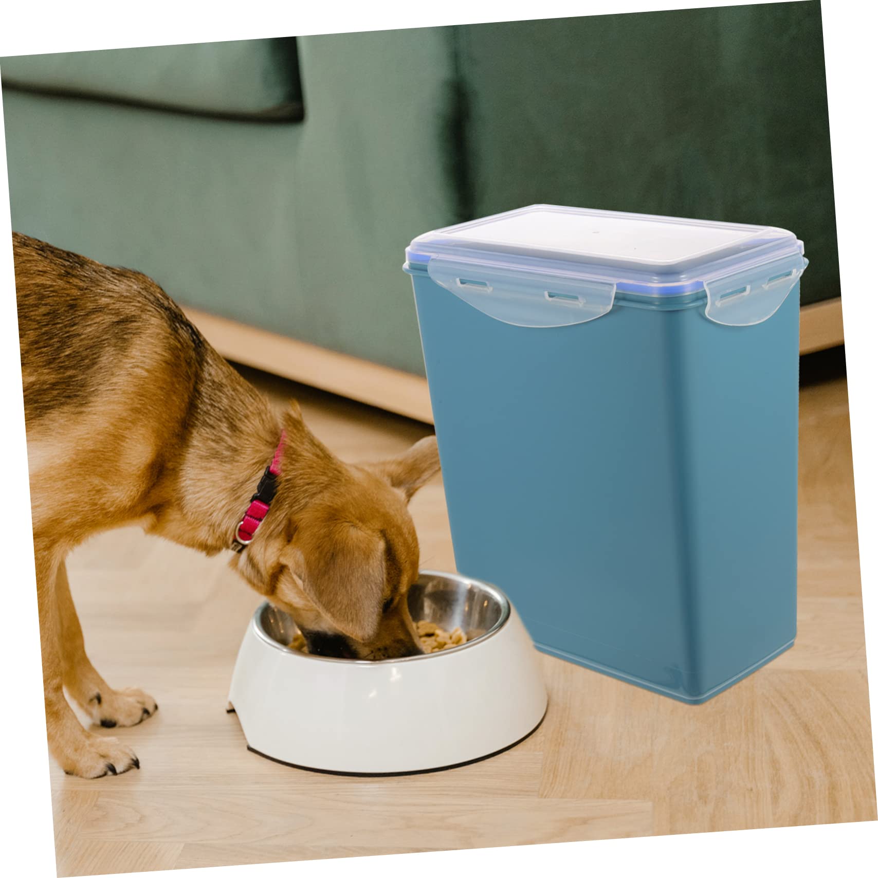 VANZACK Barril De Almacenamiento Para Perros y Gatos Contenedor De Granos Sellado Caja De Comida Para Mascotas Para Cocina o Comedero