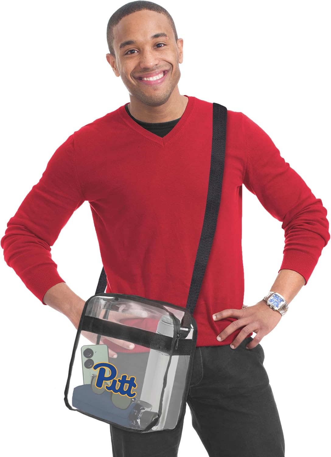 Littlearth NCAA unisex-adult Ncaa Clear Carryall Crossbody Bag - Image 2