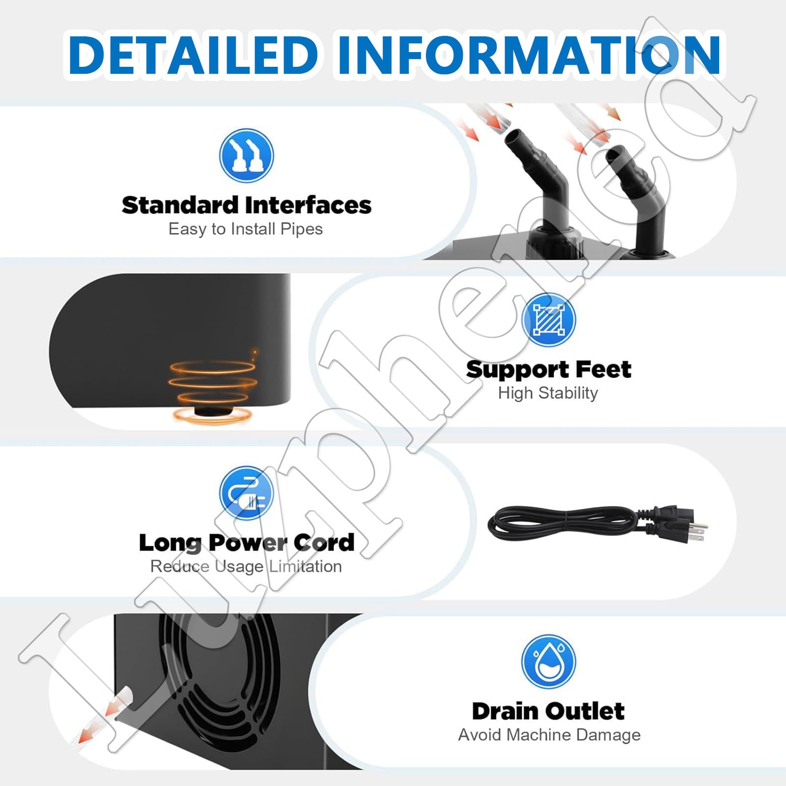 Sistema de refrigeración de acuario enfriador de agua con función de circulación, ideal para hidroponía, peceras, malezas, ajolote, medusas, coral y camarones, 160 L a 500 L