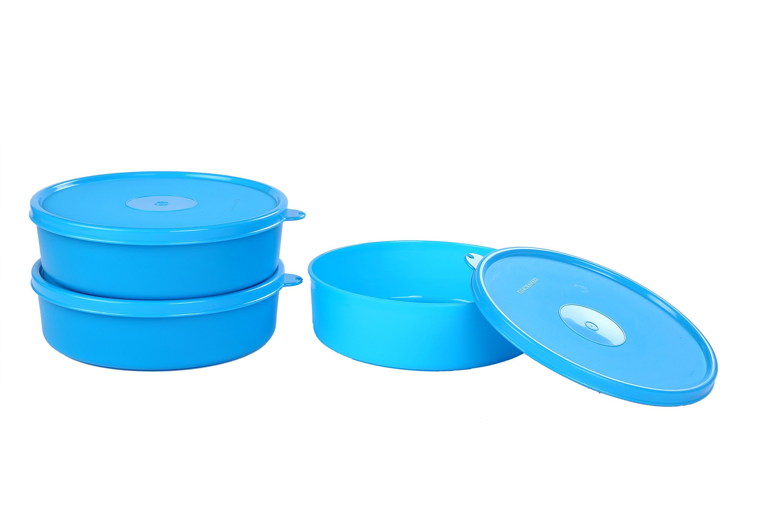 SignoraWare Classic BPA Free Plastic Round Big Containers | Airtight & Leakproof | Microwave & Dishwasher Safe | Stackable Container | Best for Home, Office & Pantry use (800ml | Pink) — Amazon image 15