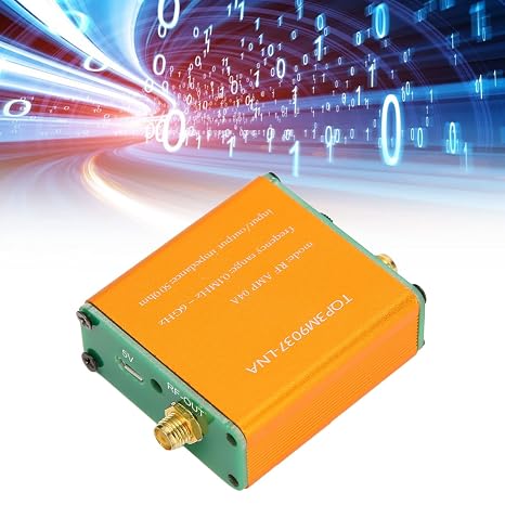 Ultra Low Noise RF Amplifier, High Linearity 0.1MHz 6GHz Wideband, 20dB Gain, SMA Female Connector, Battery Powered for Shortwave (Ship with 2500mAh Li Ion Battery)