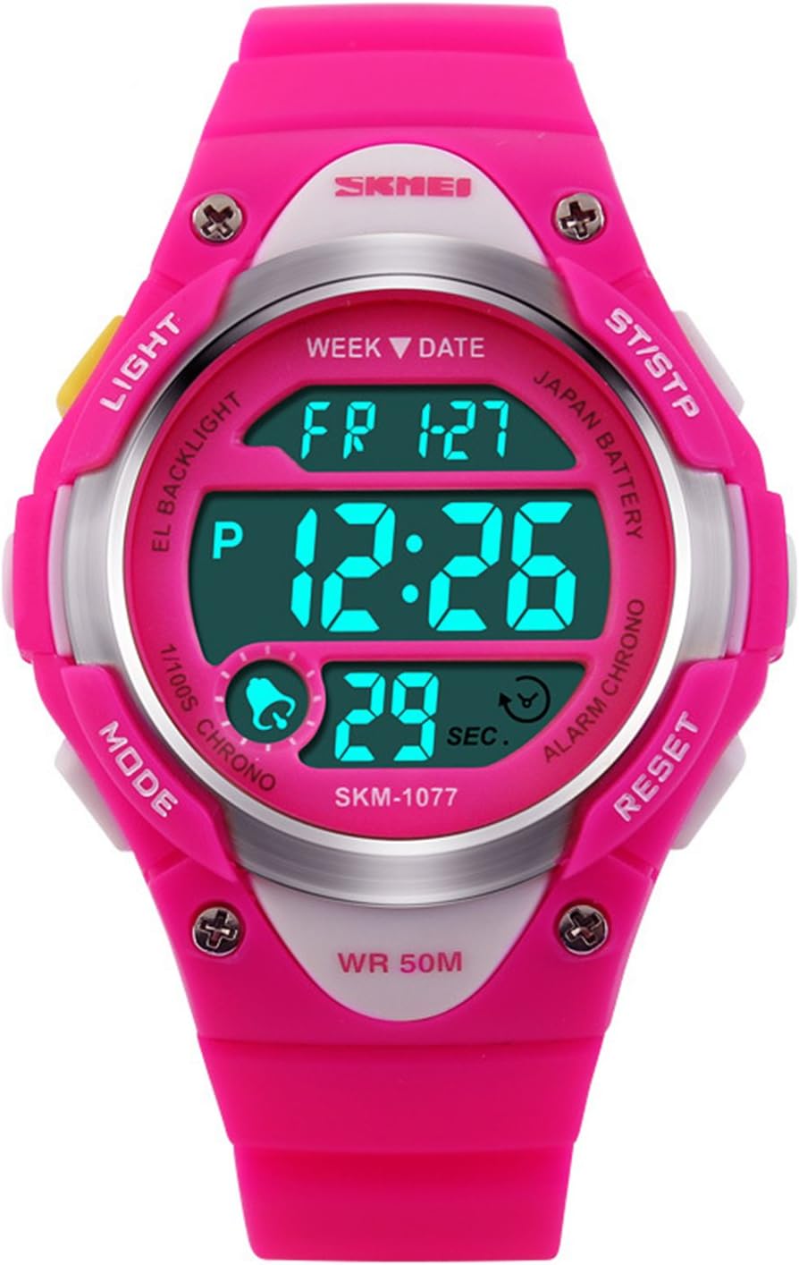 Kids Watches 50M Waterproof, Wrist Adorable Time Teacher Watch for Little Girls