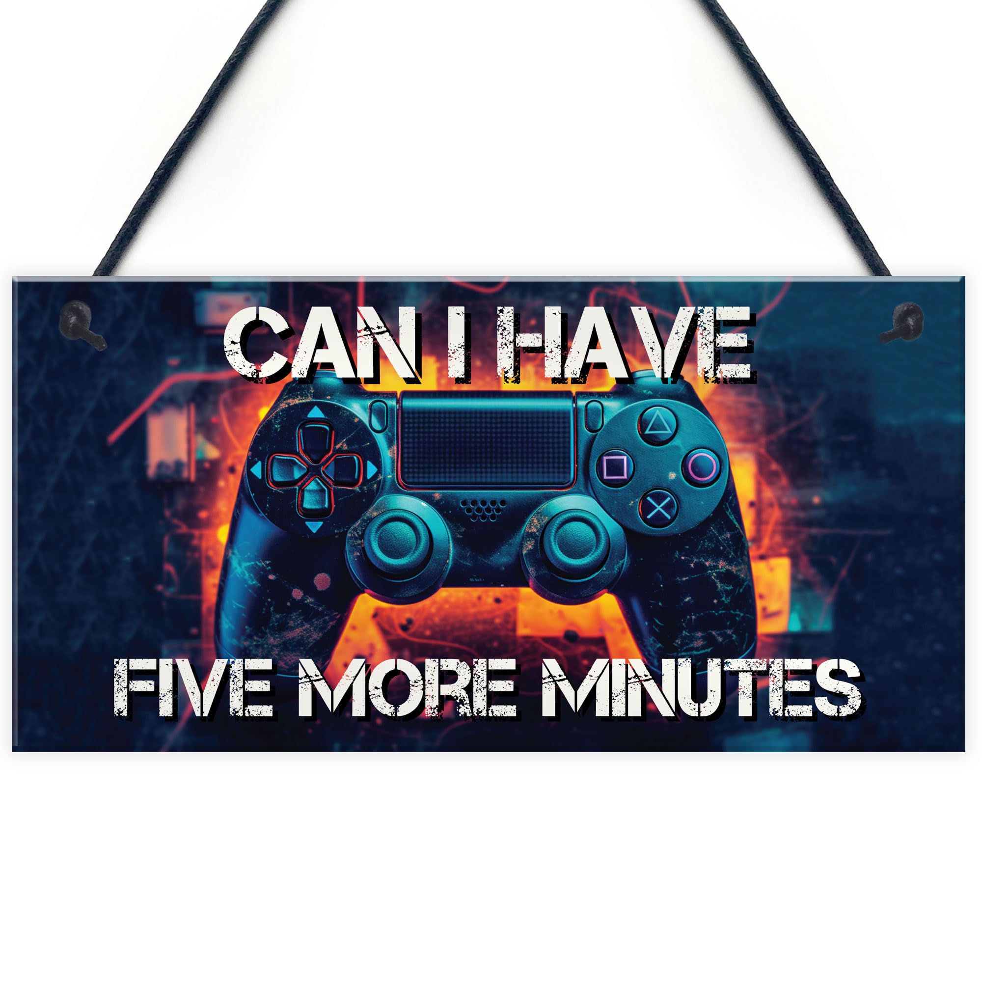 Red Ocean Neon Five More Minutes Hanging Gaming Sign For Boys Bedroom Sign Man Cave Sign Son Brother Dad Boys Gift