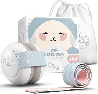 Baby Ear Defenders Noise Cancelling Protection up to 34 dB UKCA certified - Adjustable non-slip headbands - Baby Headphones for Infant, Newborn & Toddlers up to 36 months