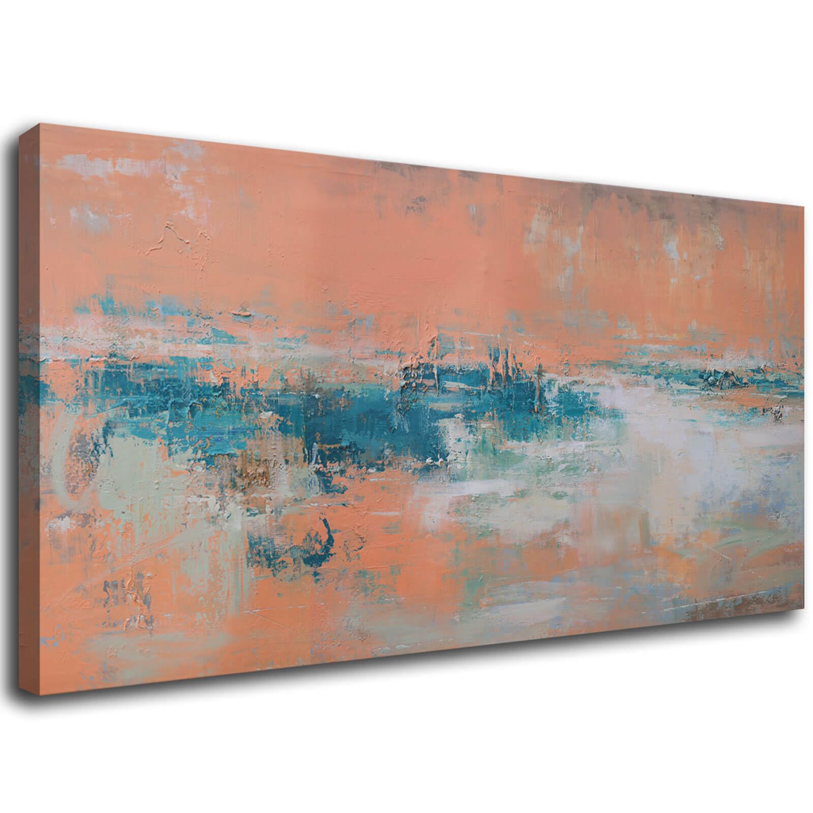 Wall Art for Living Room Abstract Wall Art Large Painting Orange and Gray Canvas Wall Art Home Office Wall Decor 