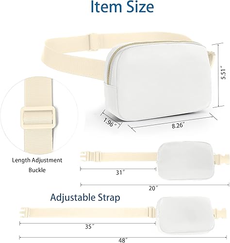 Miniatura 4 de TSINTOHU Riñonera cruzada con cinturón ajustable para mujeres y hombres, riñonera impermeable a la moda, correa ajustable para correr, caminar,