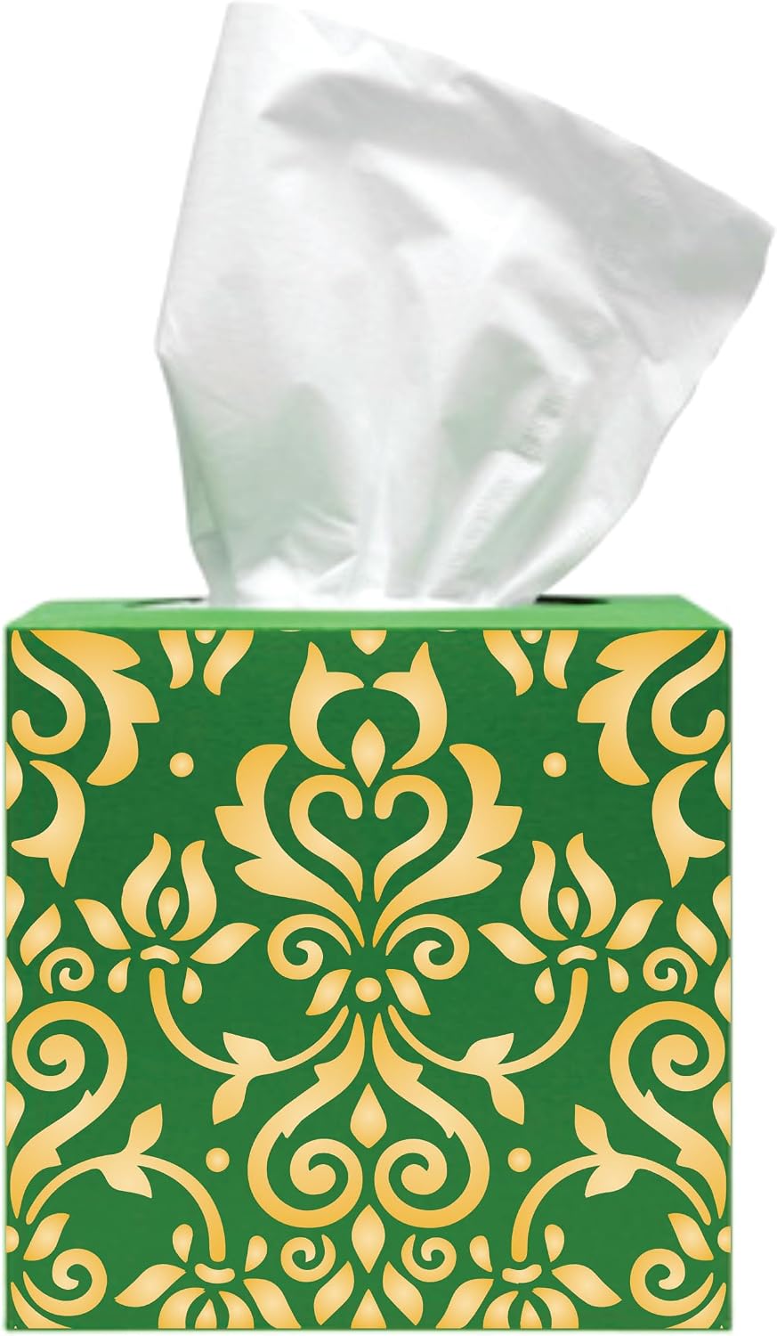 Damask Tile Stencil, 12 x 12 inch - Reusable Victorian Floor Furniture
