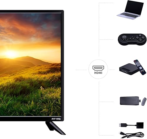 Miniatura 3 de 24AM5DVD, clase de 24 pulgadas, 60Hz, 720P HD LED TV plana DVD Combo TV, 1* USB, 2* HDMI, 1* VGA, reproductor de DVD integrado de doble canal 6W